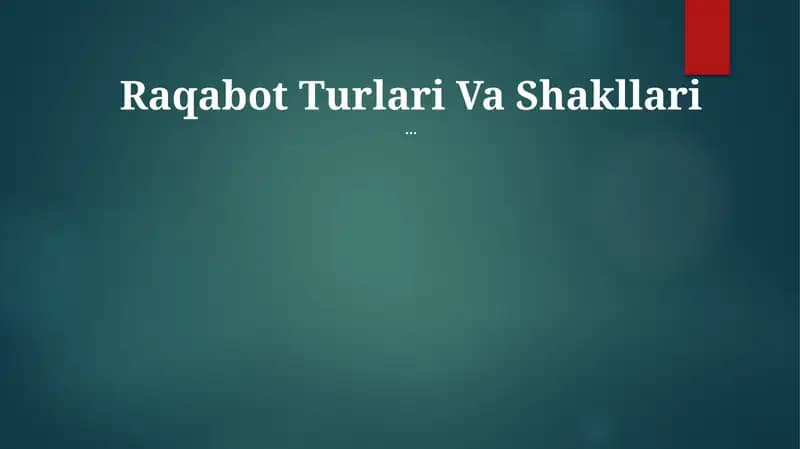 Raqobat Turlari Va Shakllari