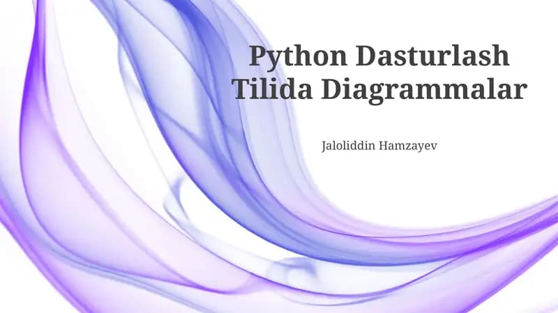 Python Dasturlash Tilida Diagrammalar