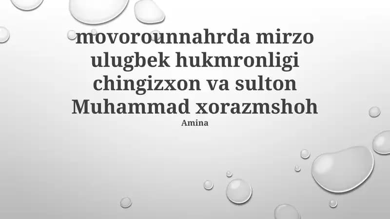 Ulugʻbekning ilmiy va madaniy ishlari