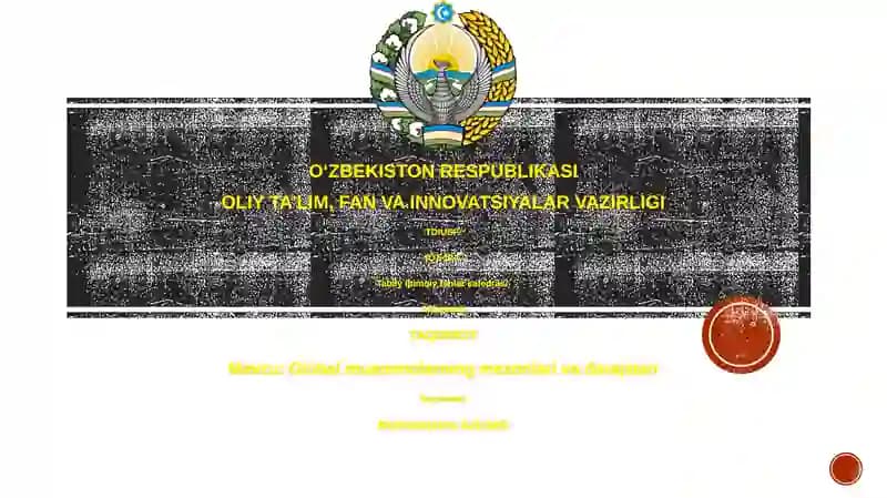 Global muammolarning mezonlari va darajalari