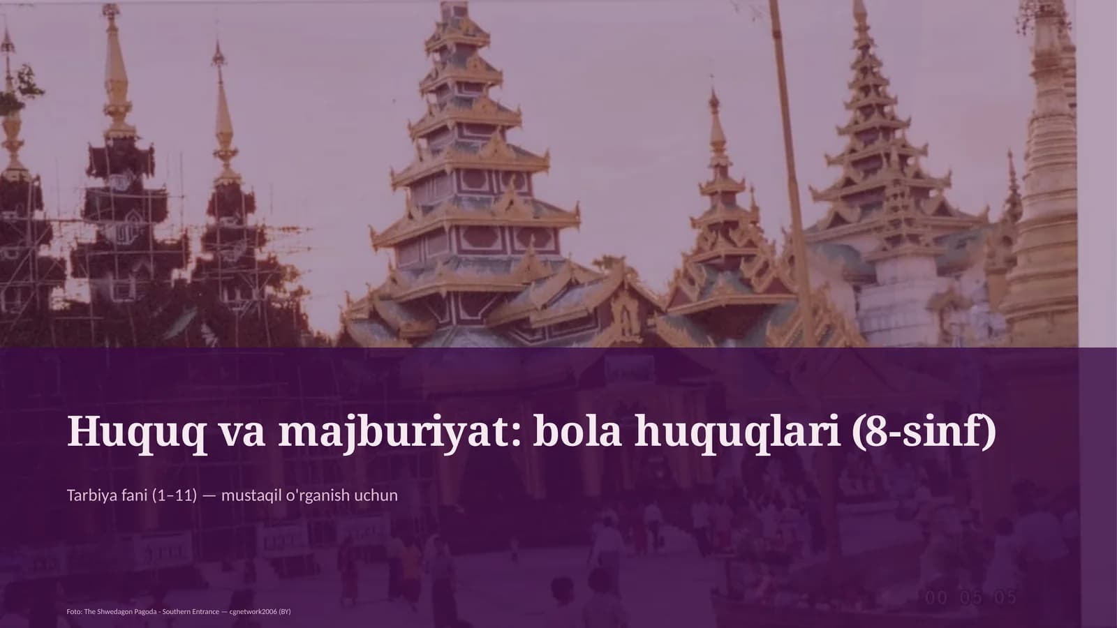 Huquq va majburiyat: bola huquqlari (8-sinf)