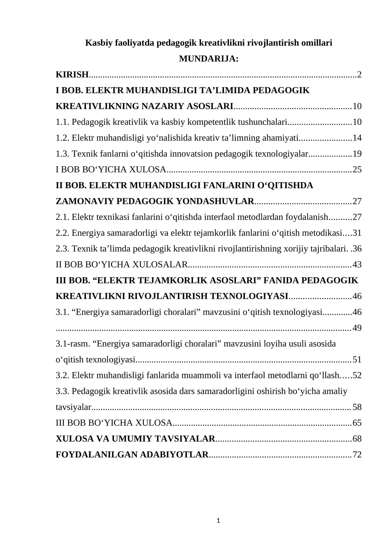 Pedagogik kreativlikni rivojlantirish omillari