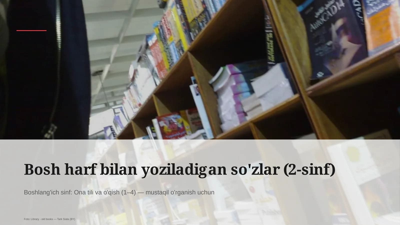 Bosh harf bilan yoziladigan so'zlar (2-sinf)