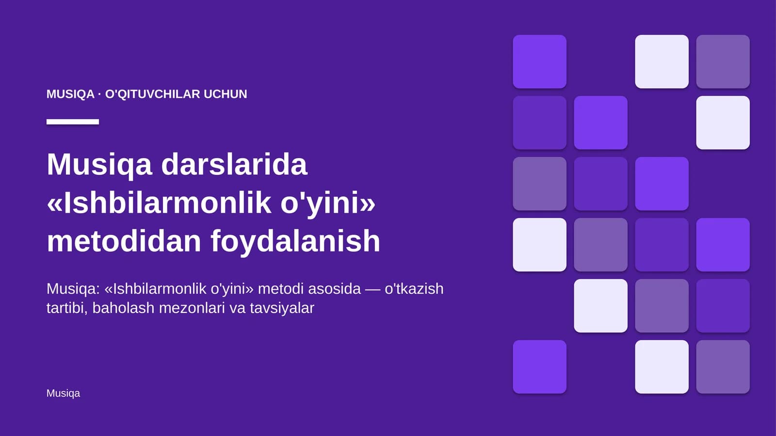 musiqa darslarida ishbilarmonlik o'yini metodidan foydalanish 6479