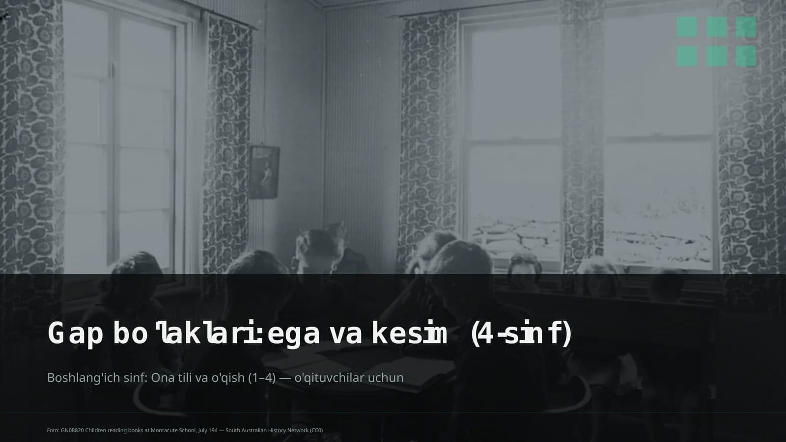 Gap bo'laklari: ega va kesim (4-sinf)