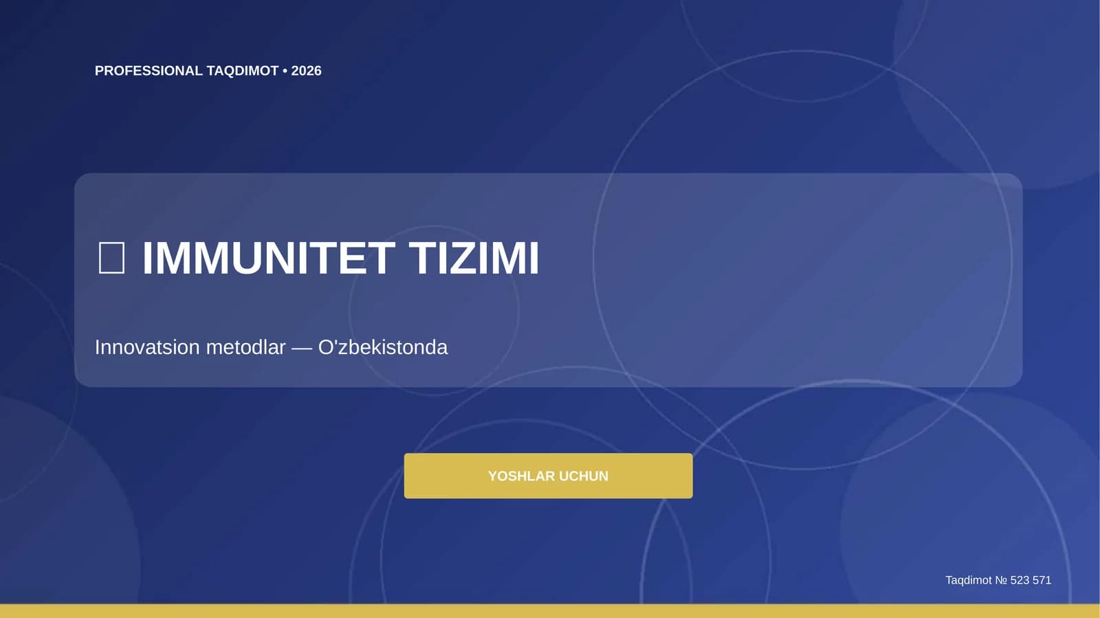IMMUNITET TIZIMI, Innovatsion metodlar (O'zbekistonda)