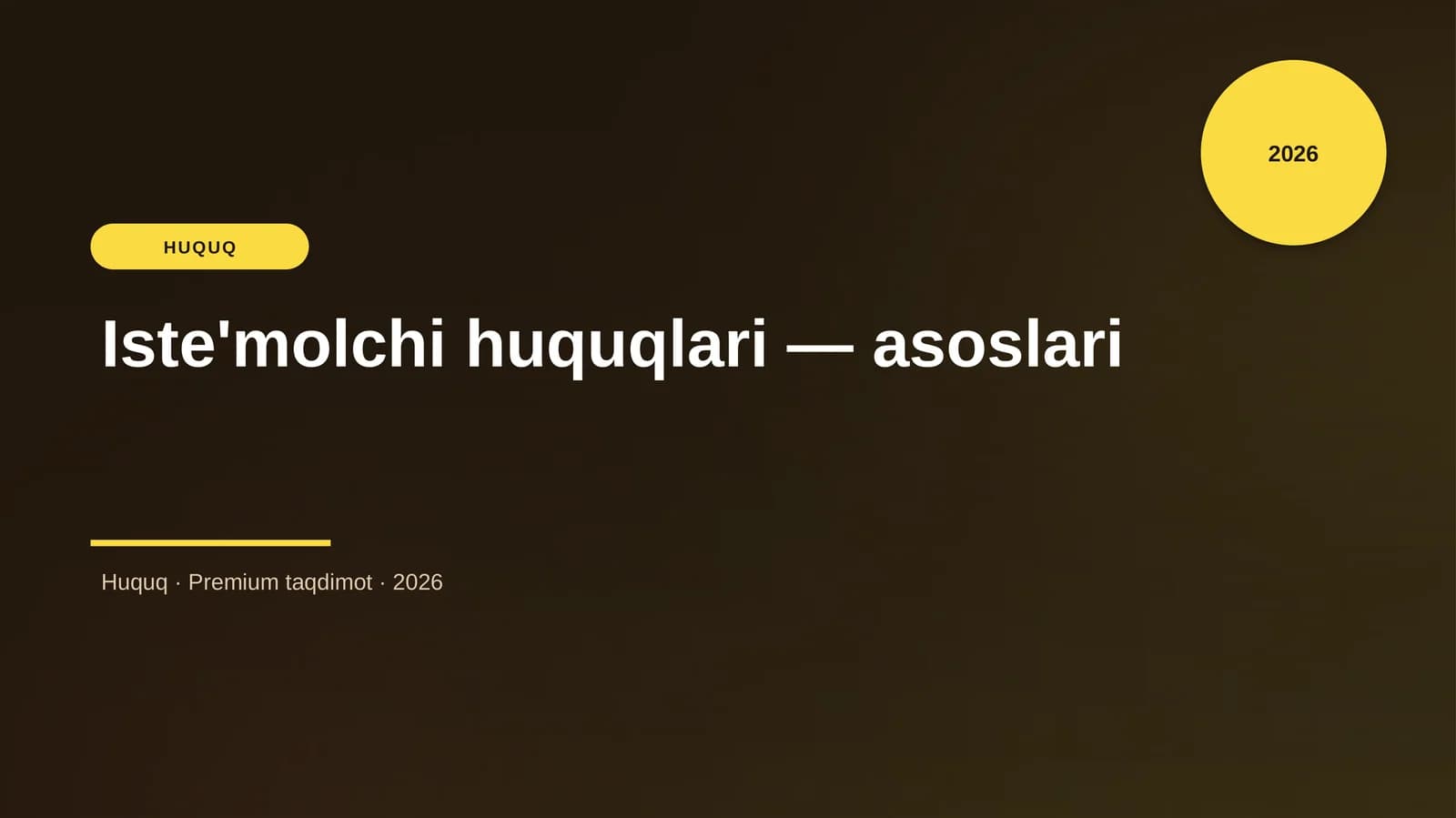 Iste'molchi huquqlari — asoslari