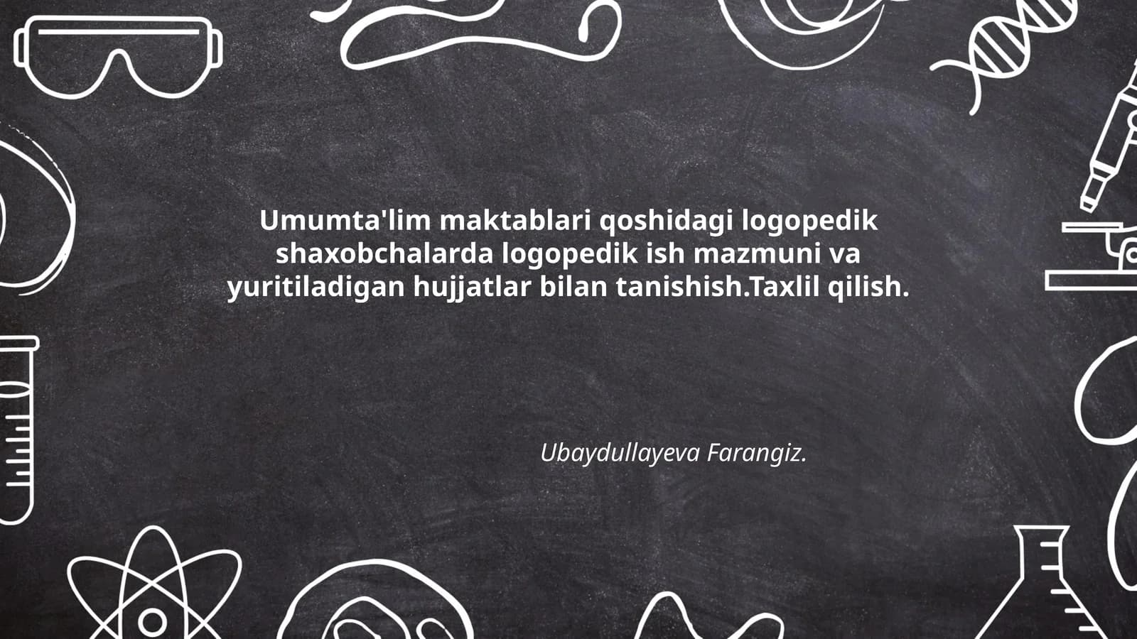 Logopedik xizmatning tashkiliy asoslari