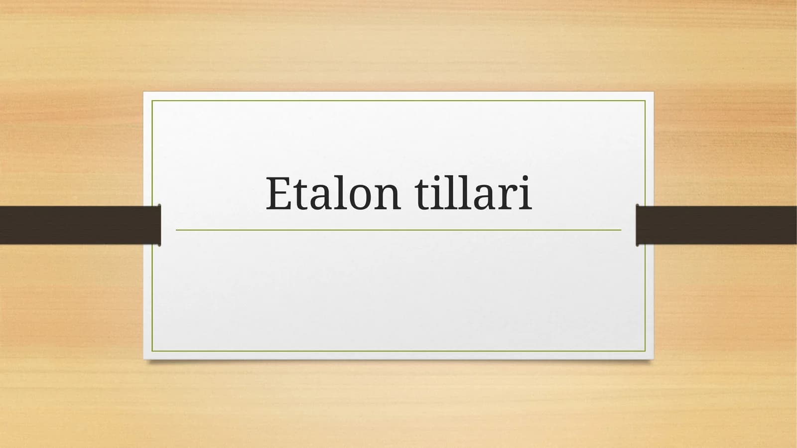 Etalon tillari
