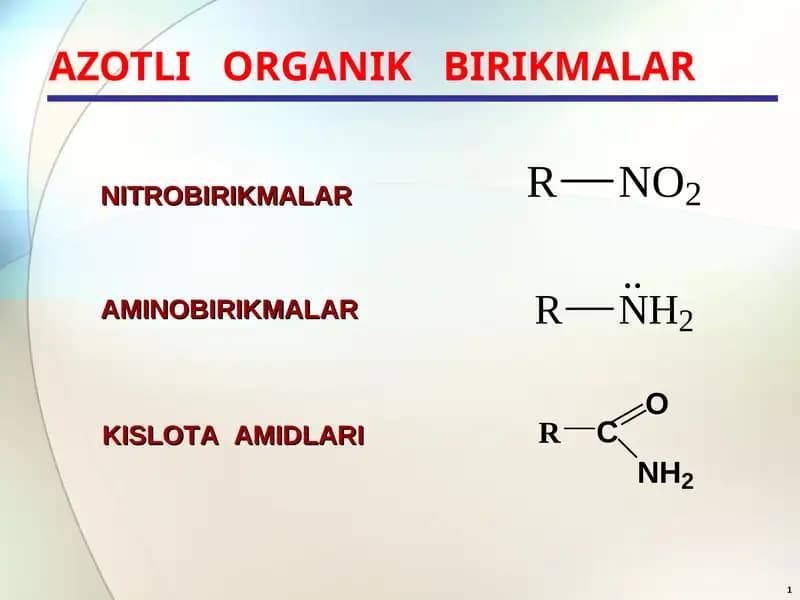 AZOTLI   ORGANIK   BIRIKMALAR