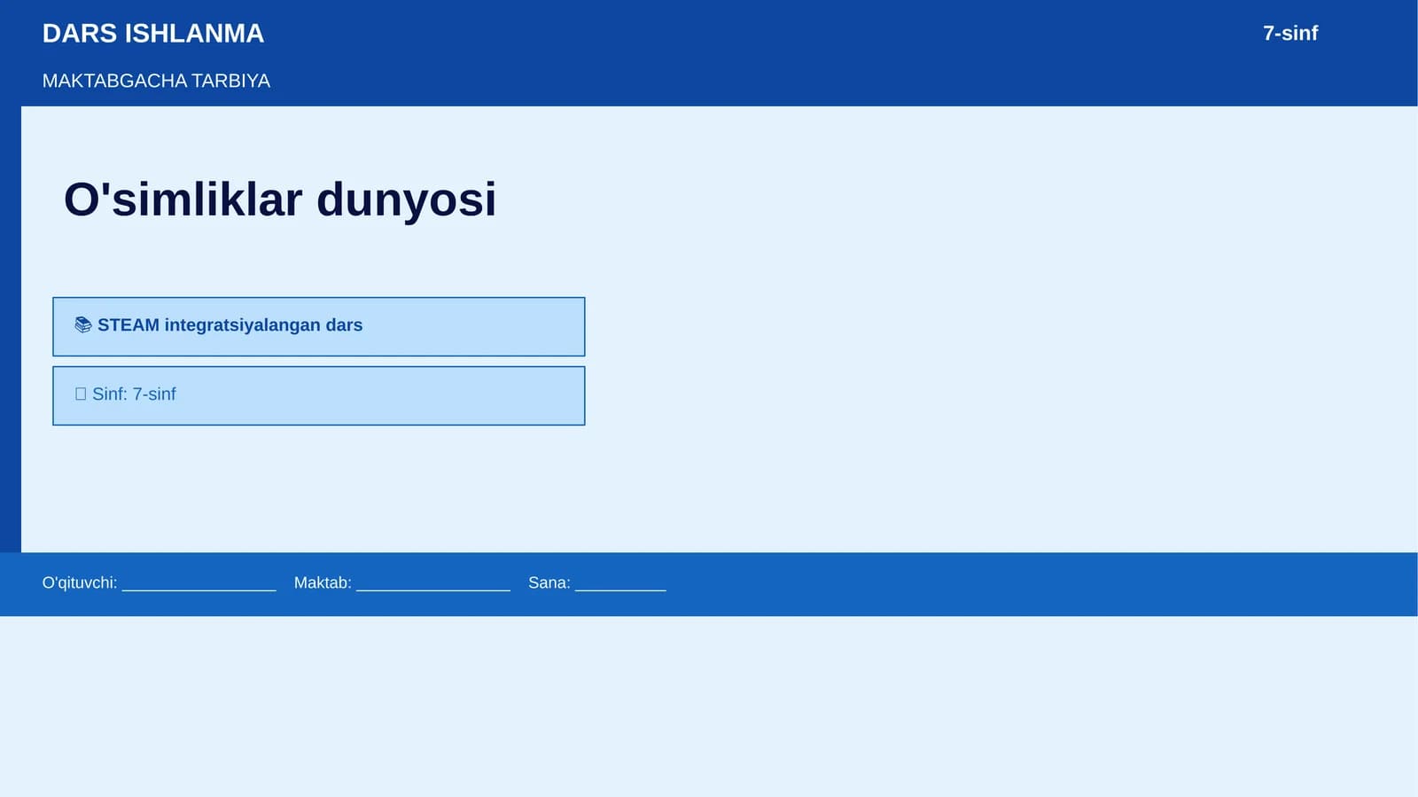 O'zbekiston Respublikasi umumiy o'rta ta'lim davlat standarti