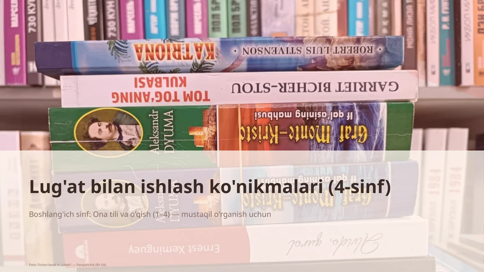 Lug'at bilan ishlash ko'nikmalari (4-sinf)