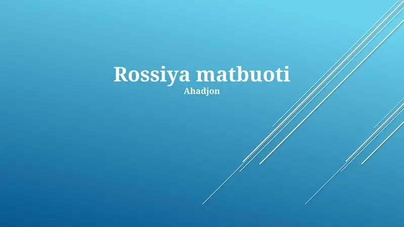 Rossiya matbuoti