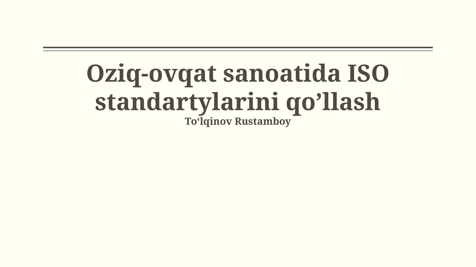 ISO 22000: Oziq-ovqat xavfsizligi boshqaruv tizimi