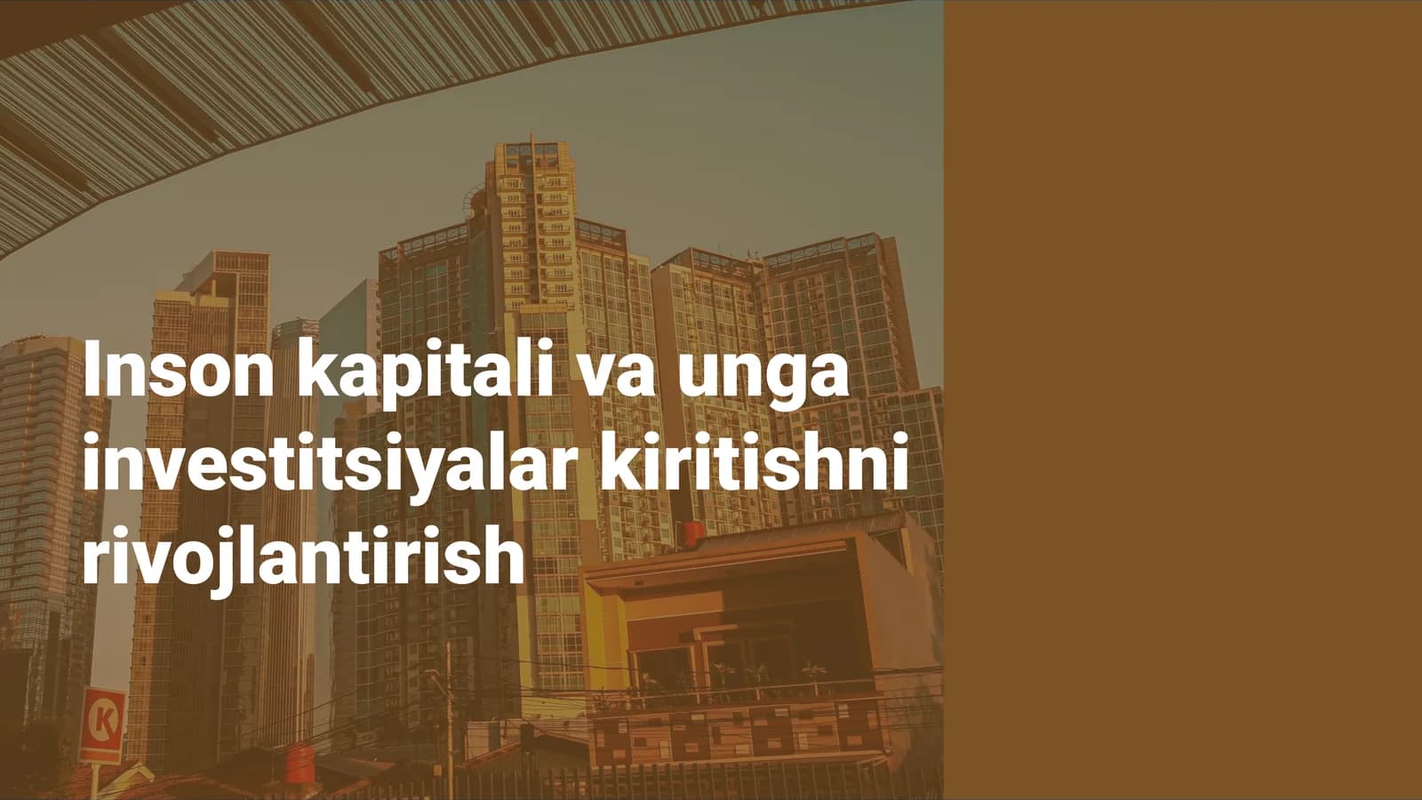 Inson kapitalini rivojlantirish