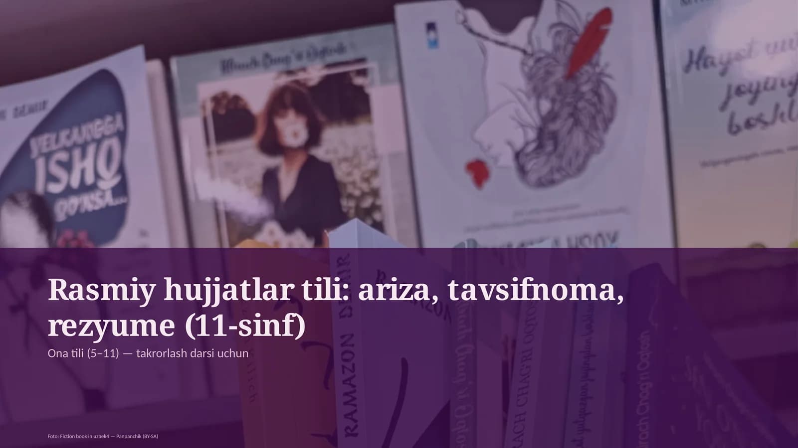 Rasmiy hujjatlar tili: ariza, tavsifnoma, rezyume (11-sinf)