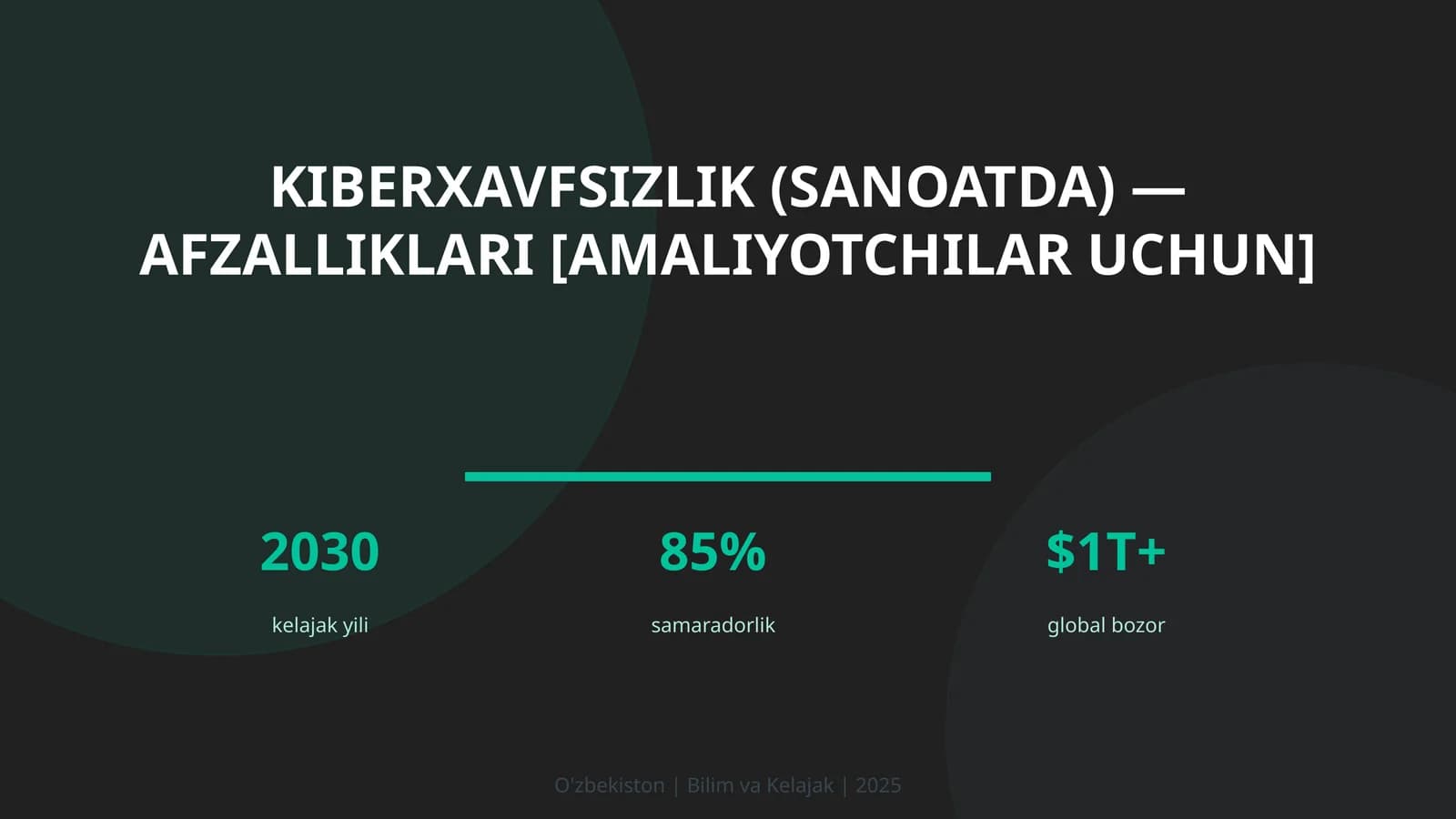 Kiberxavfsizlik (sanoatda) — afzalliklari [amaliyotchilar uchun]