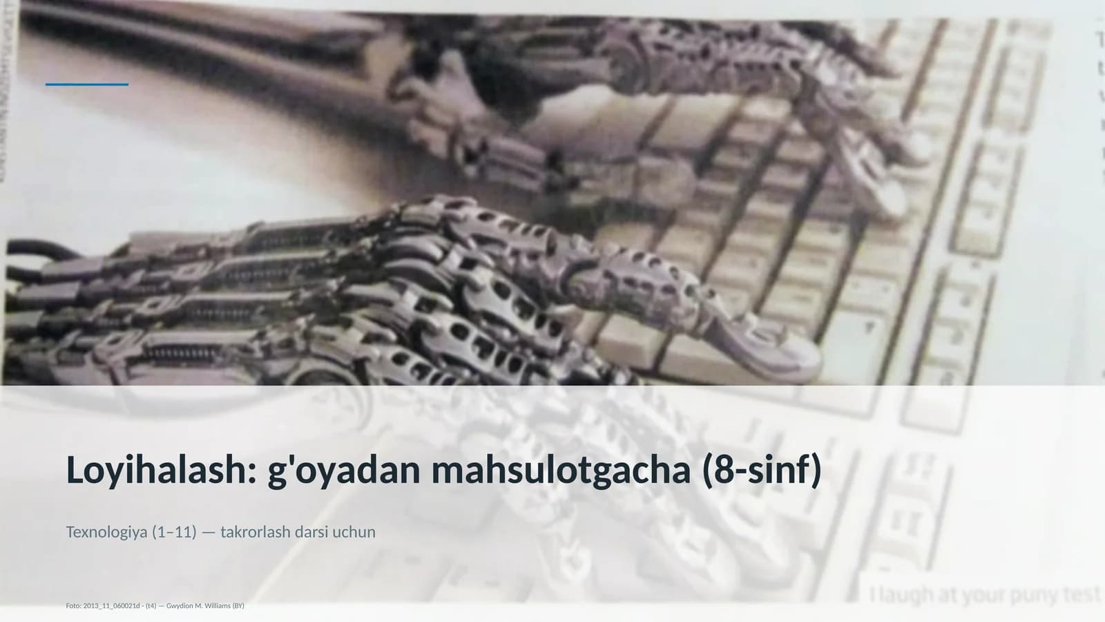 Takrorlash darsi uchun g'oyadan mahsulotgacha (8-sinf)