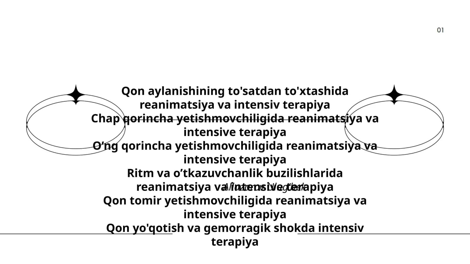 Reanimatsiya va intensiv terapiya