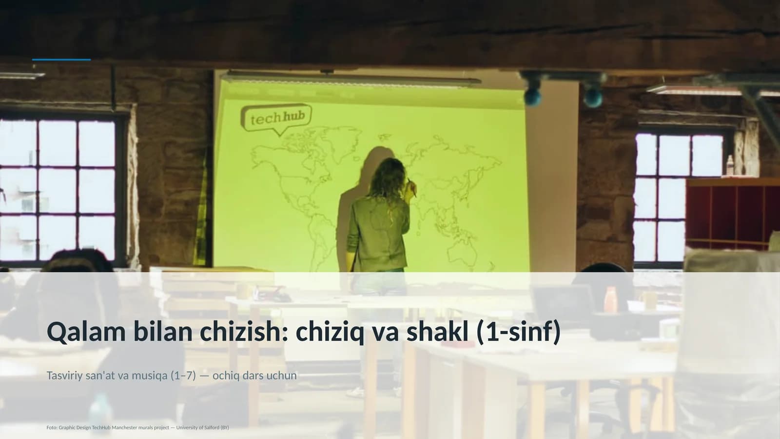 Qalam bilan chizish: chiziq va shakl (1-sinf)