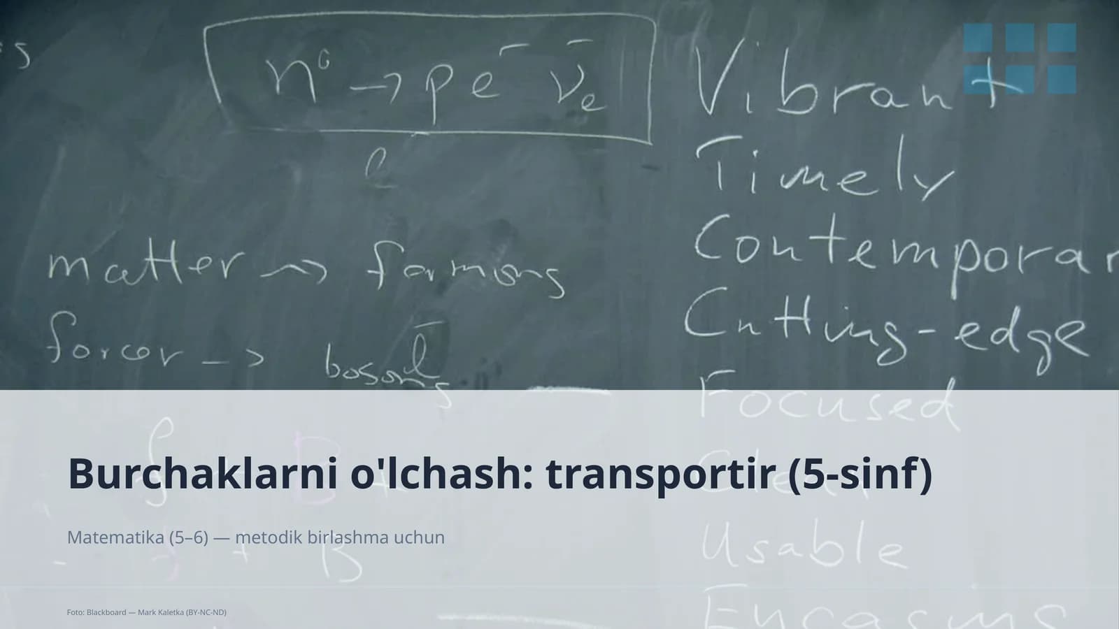Burchaklarni o'lchash: transportir (5-sinf)