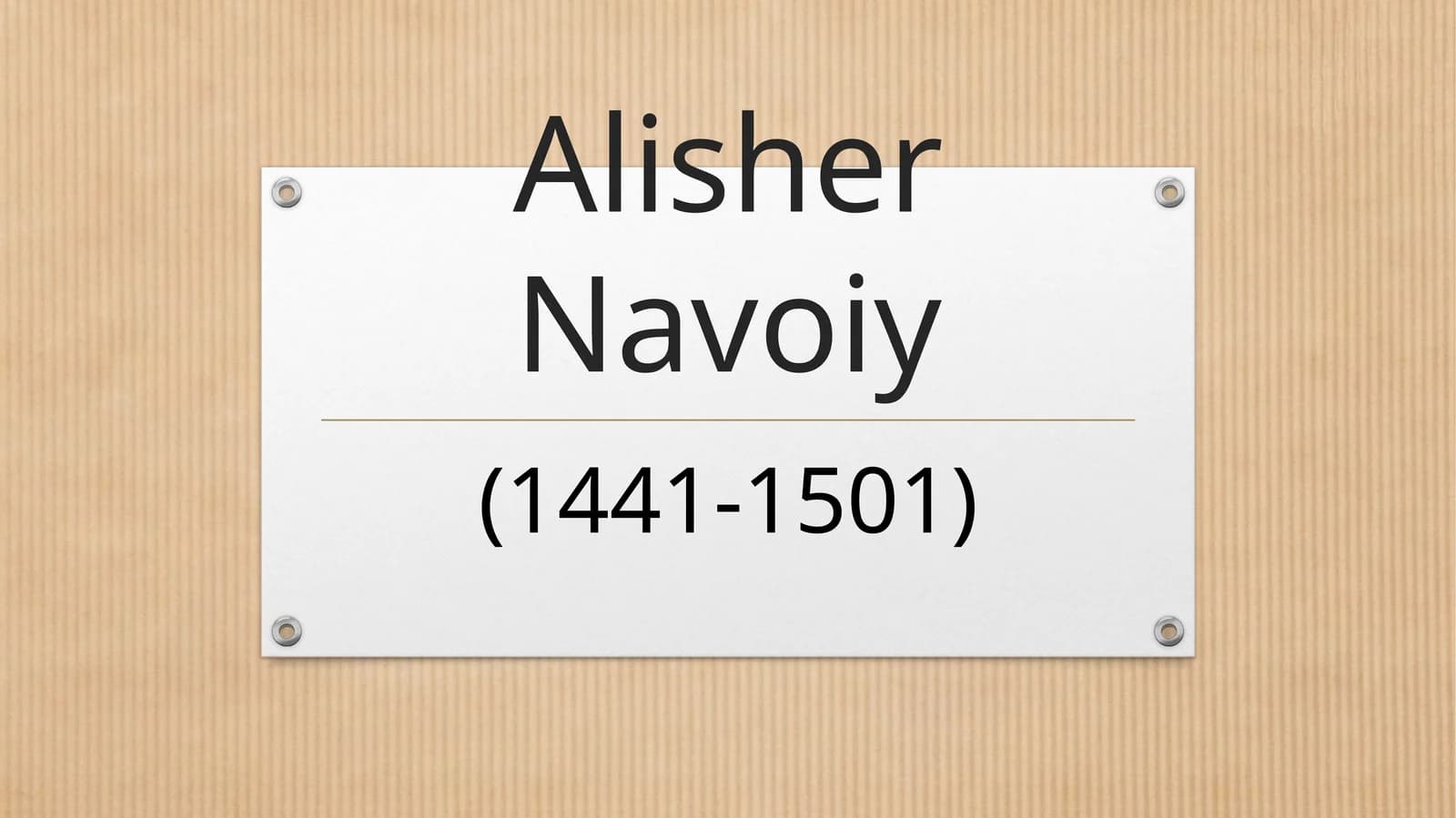 Alisher Navoiy