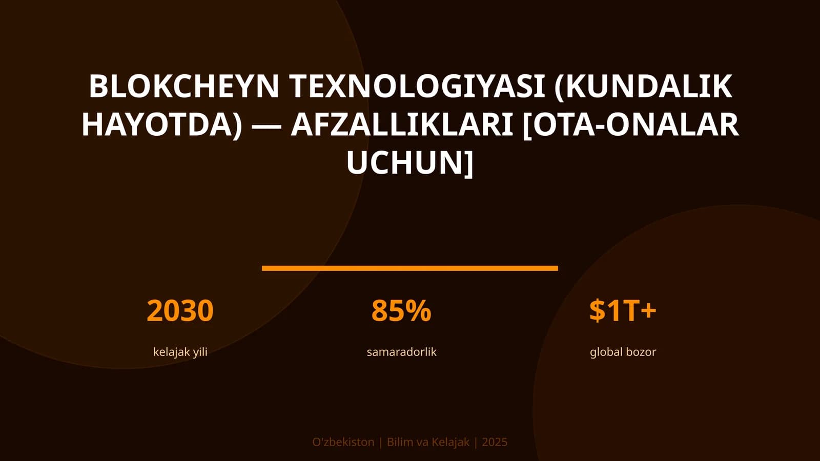 Blokcheyn texnologiyasi (kundalik hayotda) — afzalliklari [ota-onalar uchun]