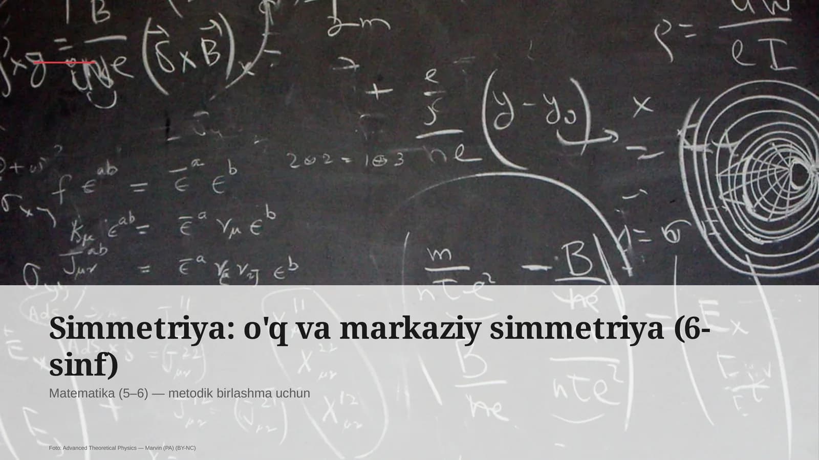 Simmetriya: o'q va markaziy simmetriya (6-sinf)