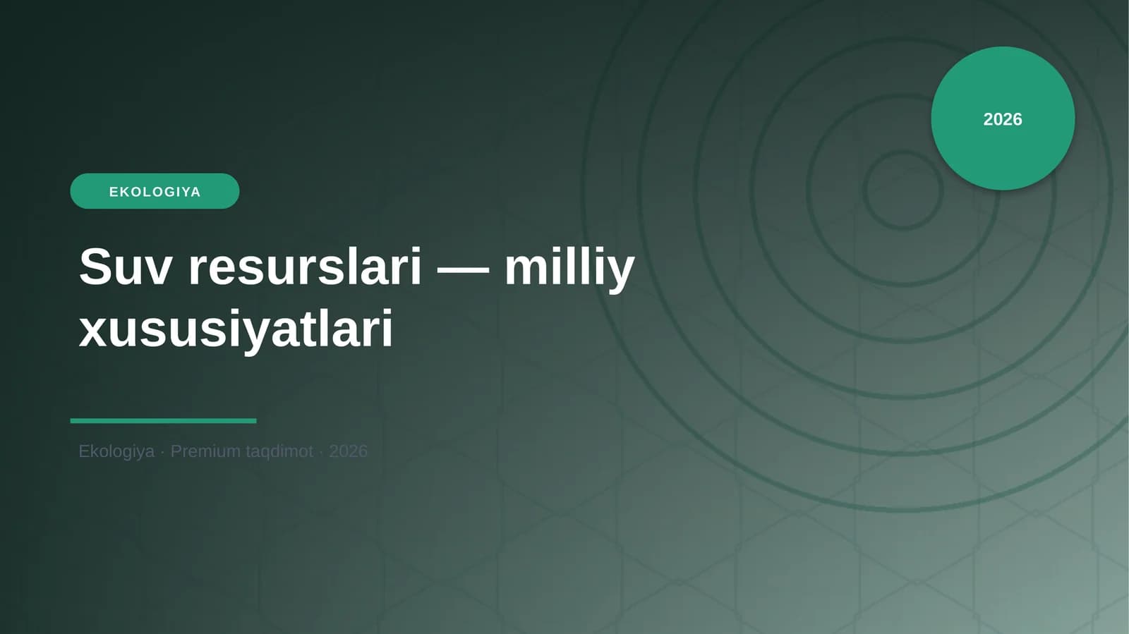 Suv resurslari — milliy xususiyatlari