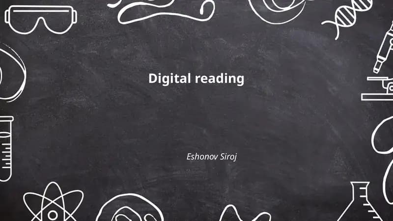 Digital reading
