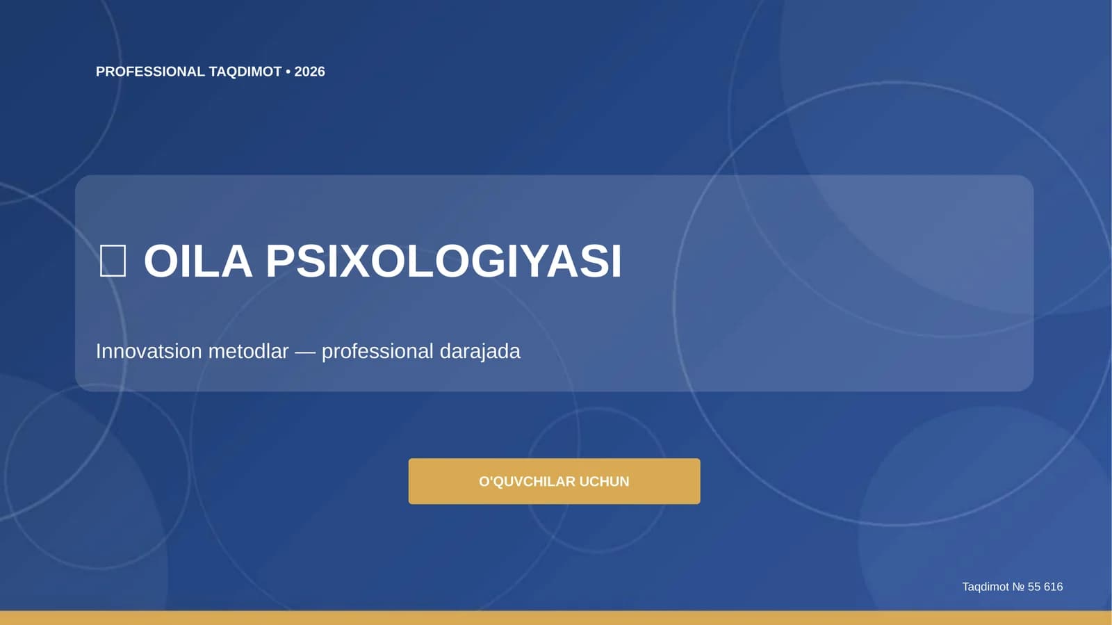 Oila psixologiyasi: innovatsion metodlar (professional darajada) [o'quvchilar uchun]