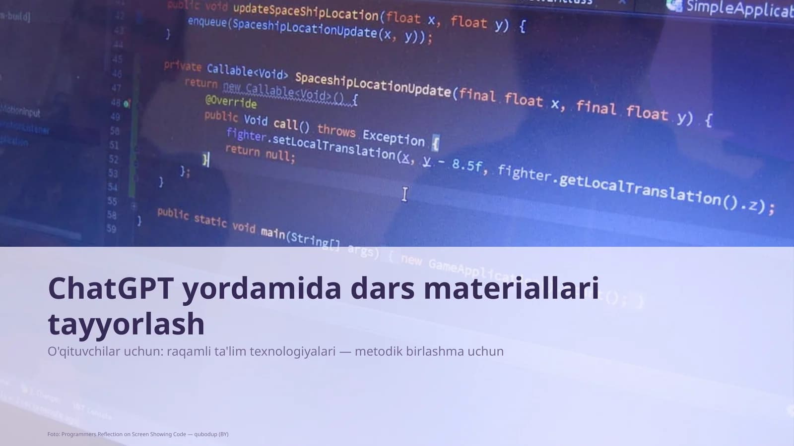 Dars materiallari tayyorlash