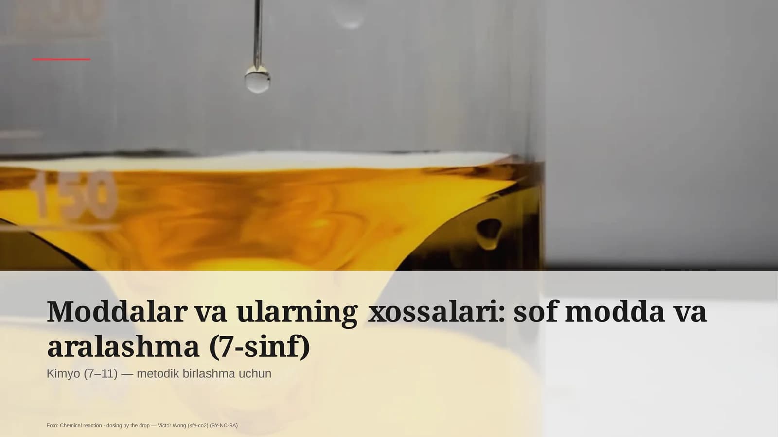 Kimyo (7–11) — metodik birlashma uchun