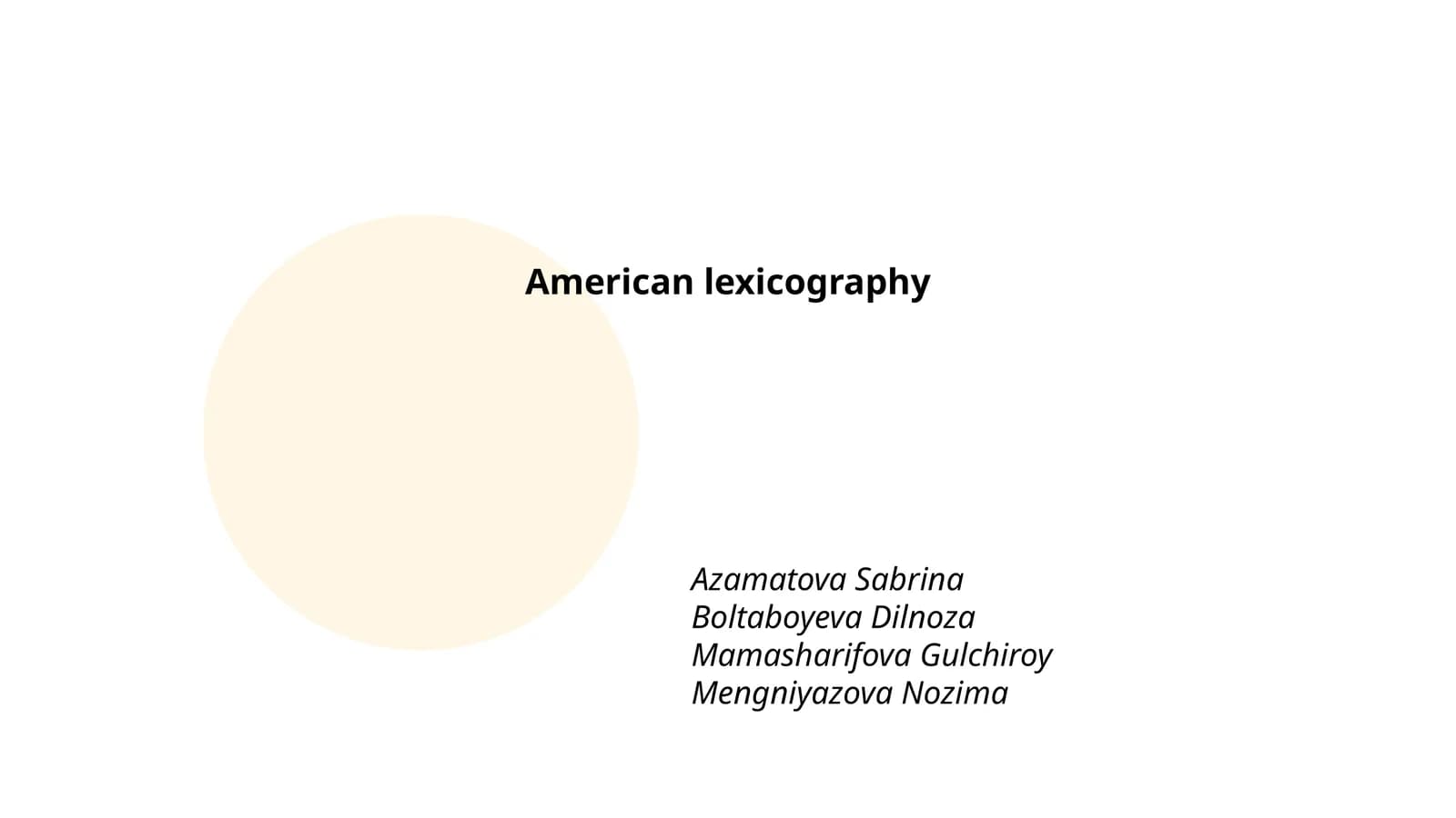 History of American English Dictionaries