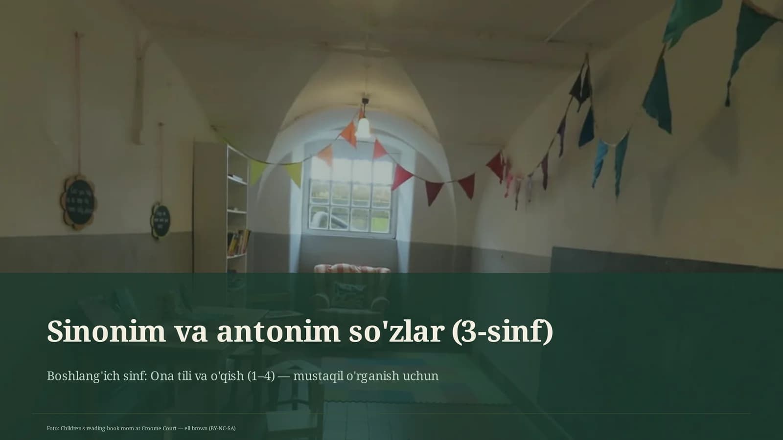 Sinonim va antonim so'zlar (3-sinf)