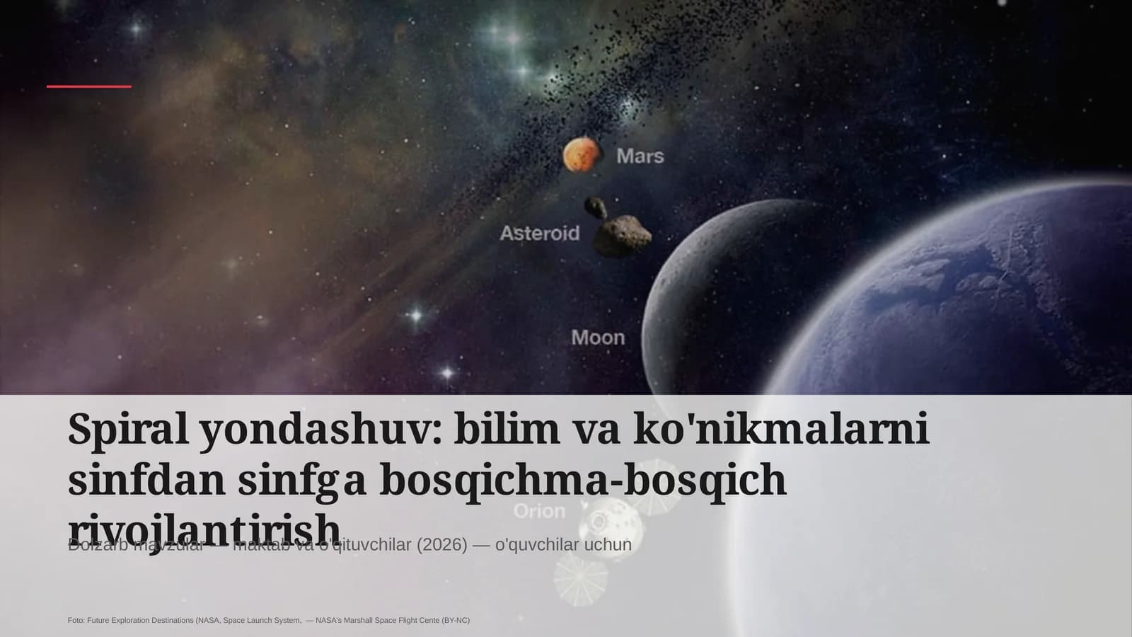 Spiral yondashuv: bilim va ko'nikmalarni sinfdan sinfga bosqichma-bosqich rivojlantirish