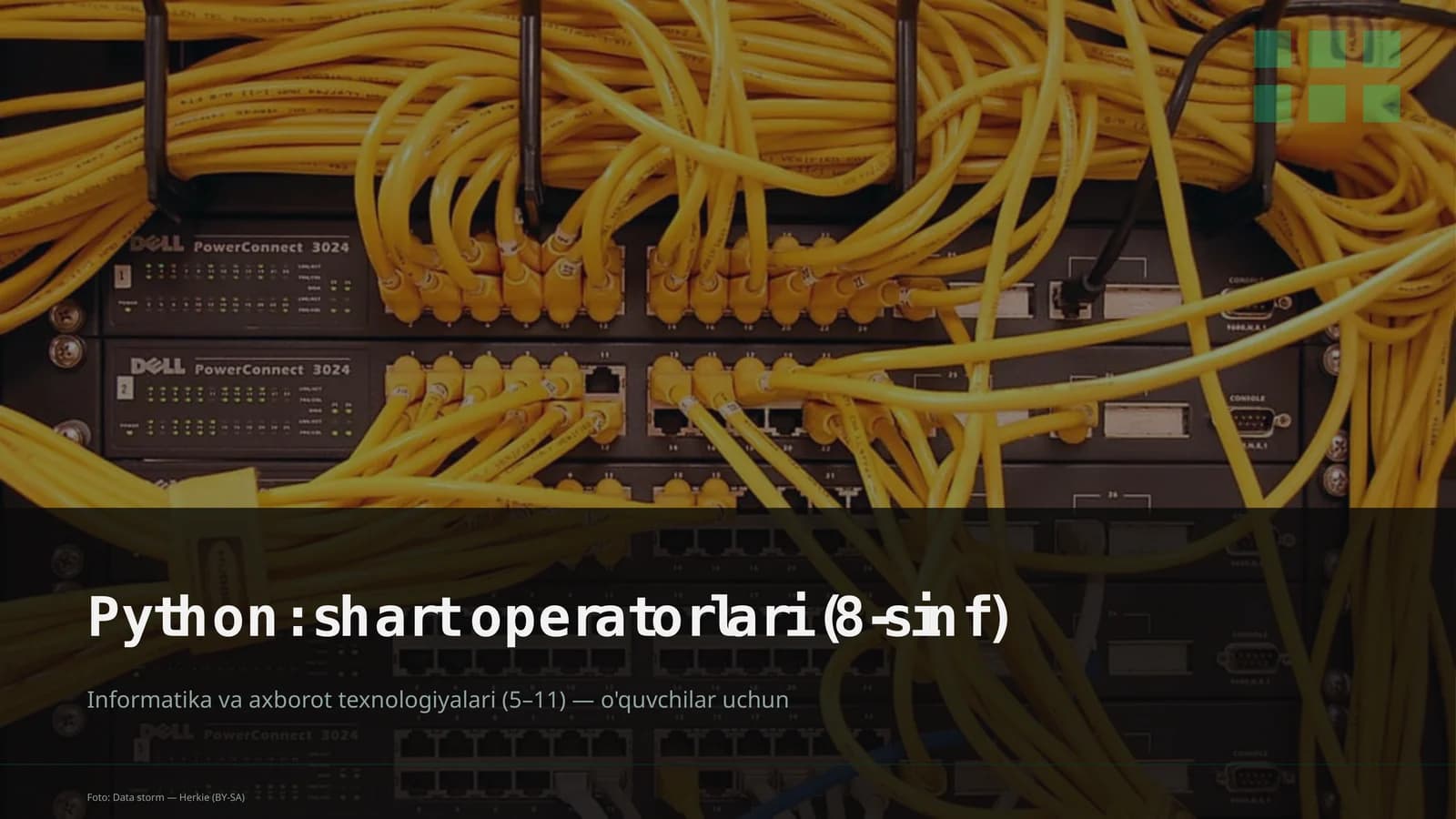 Python: shart operatorlari (8-sinf)