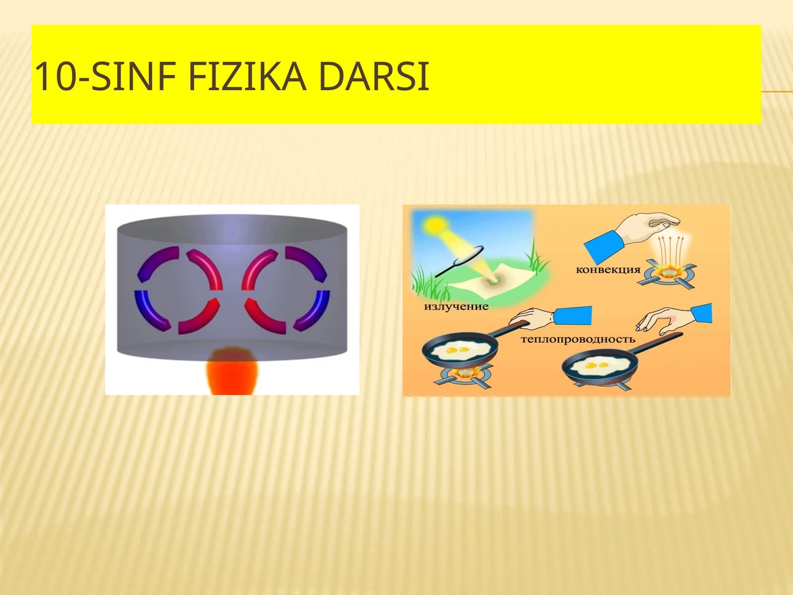 Fizika - Ichki energiya va uni o'zgartirish usullari (10-sinf)