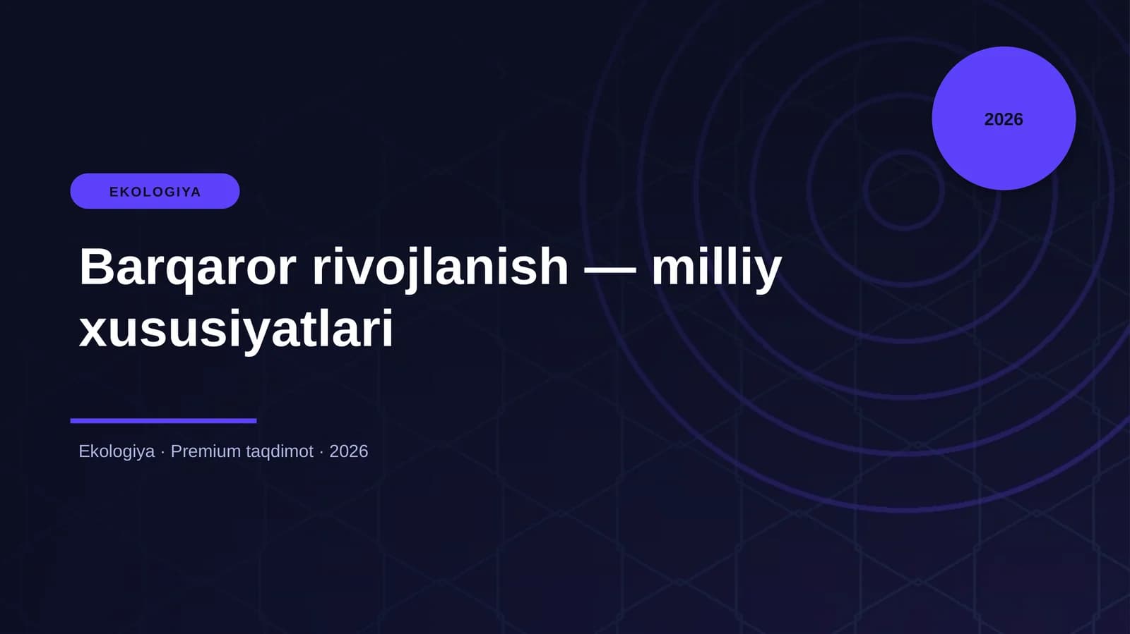 Barqaror rivojlanish — milliy xususiyatlari