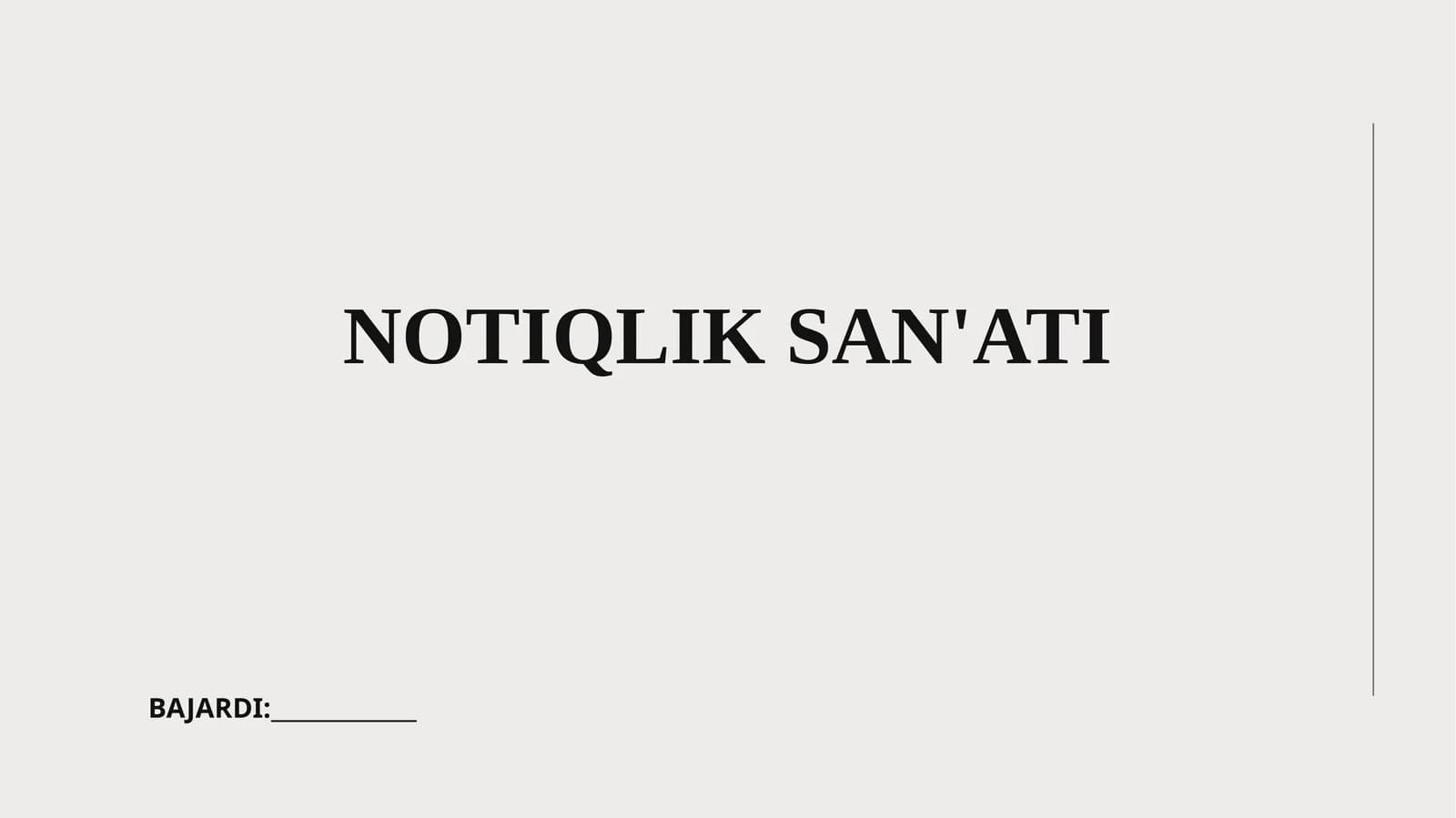 NOTIQLIK SAN'ATI