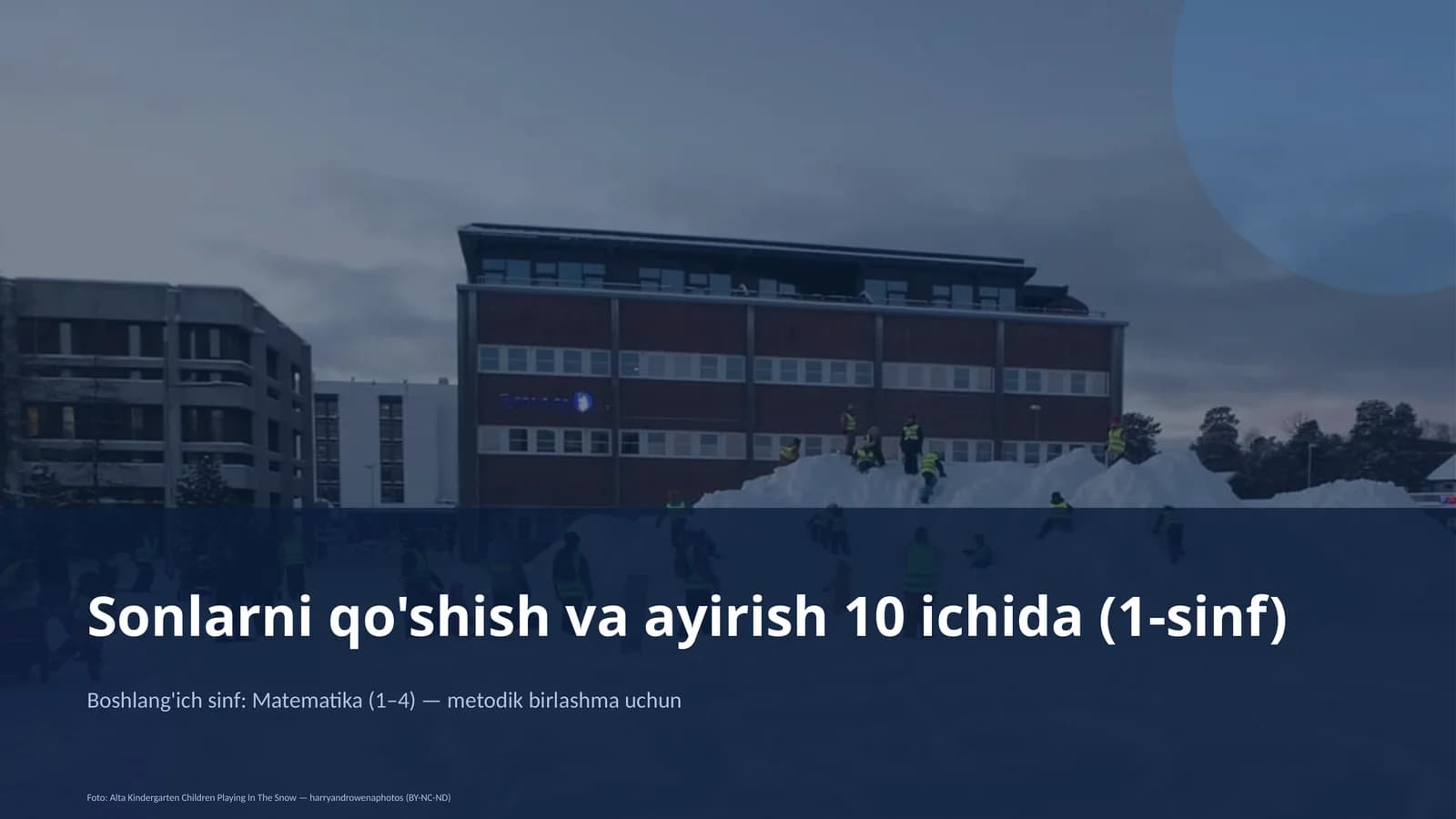 Sonlarni qo'shish va ayirish 10 ichida (1-sinf)