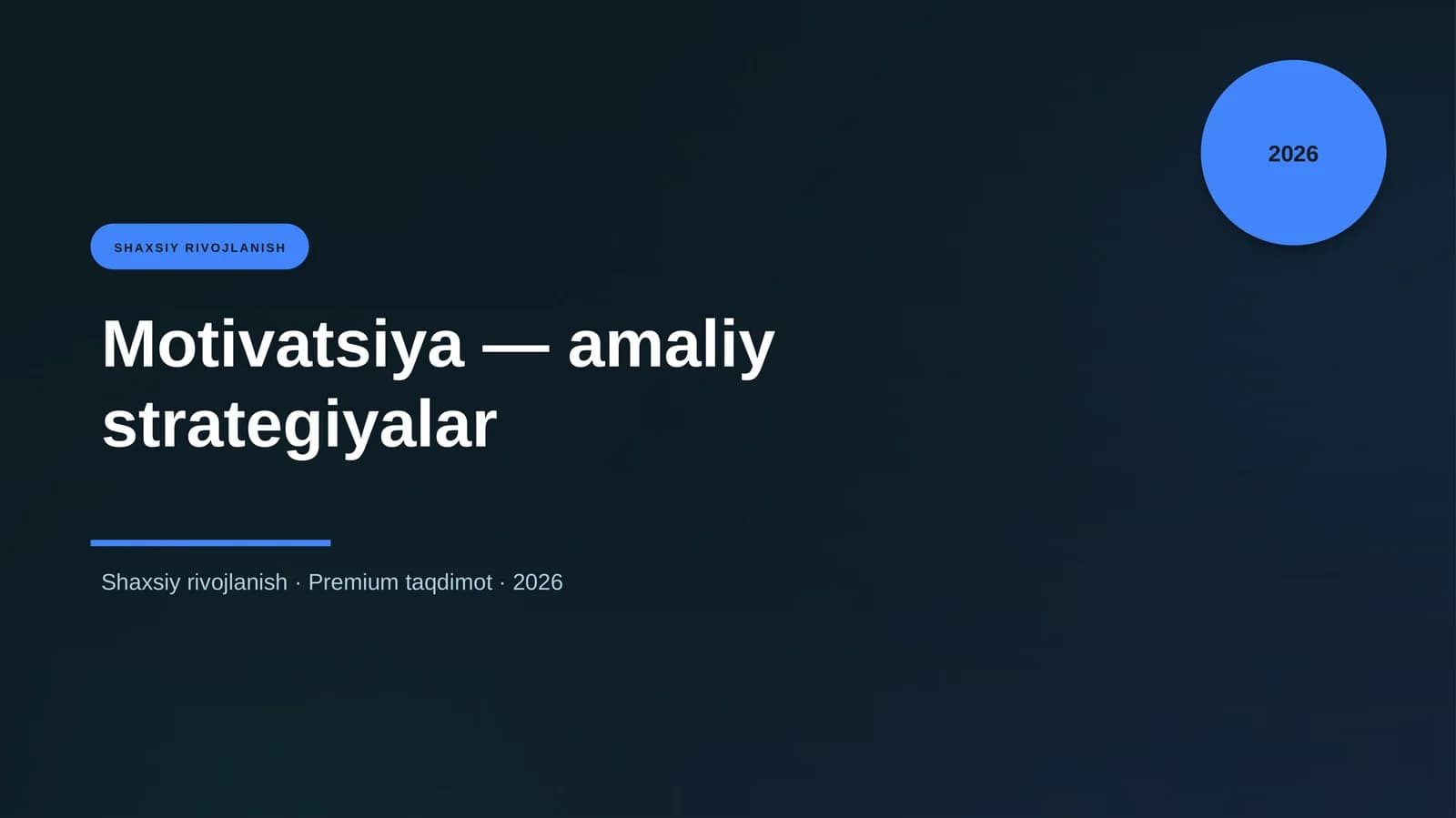 Motivatsiya — amaliy strategiyalar