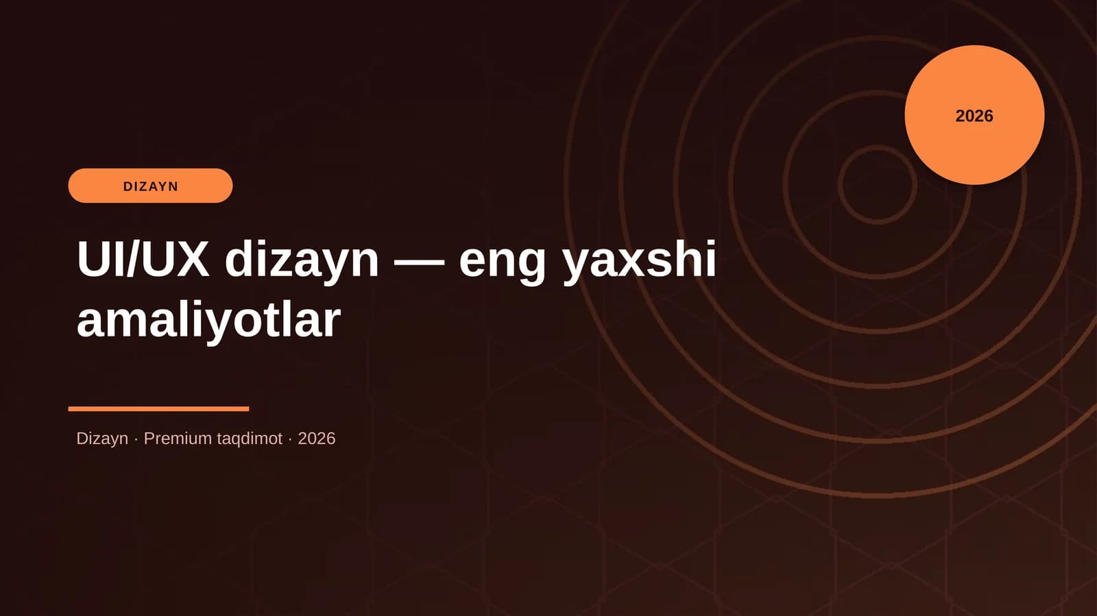 UI/UX dizayn — eng yaxshi amaliyotlar