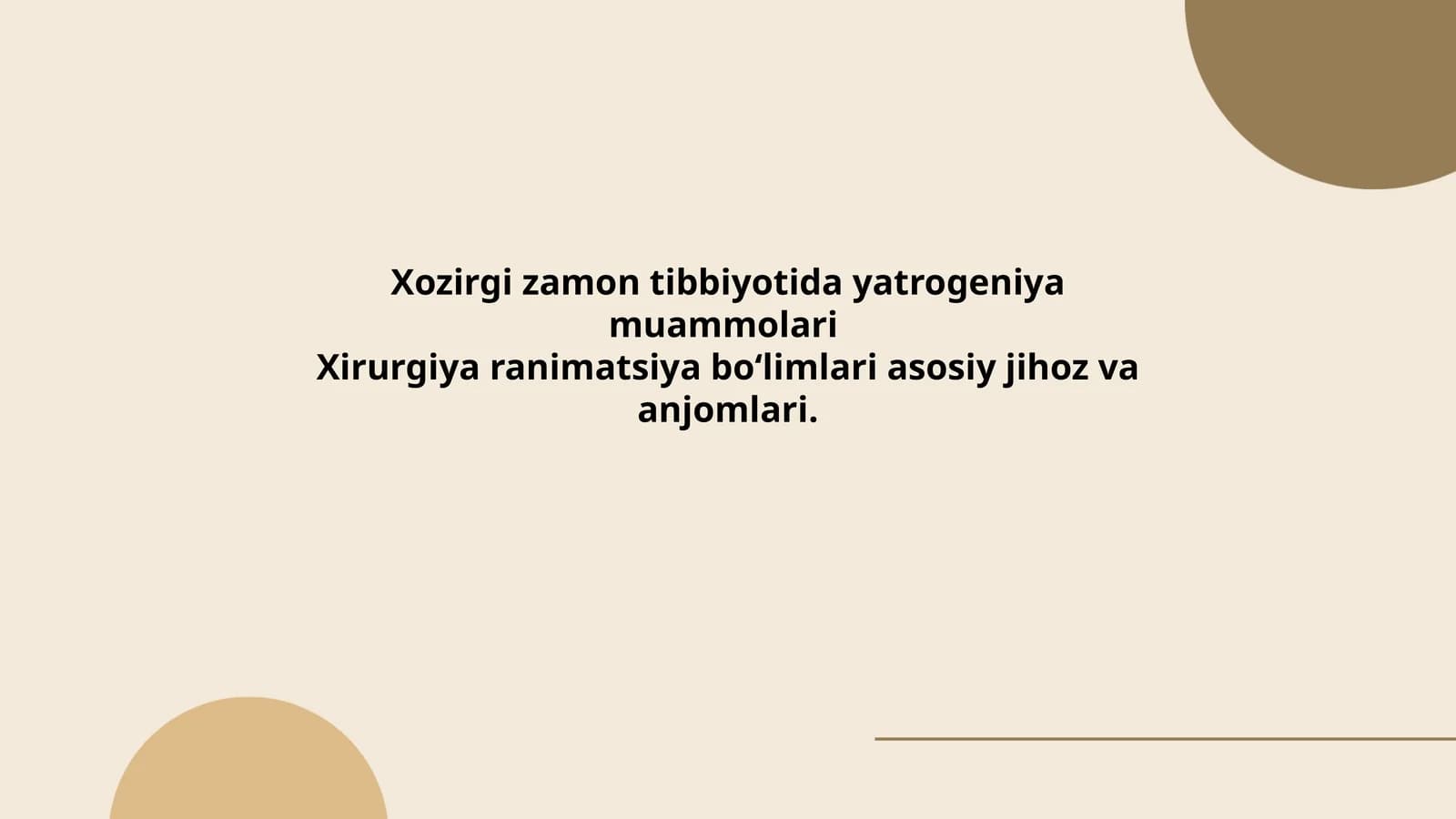 Xozirgi zamon tibbiyotida yatrogeniya muammolari