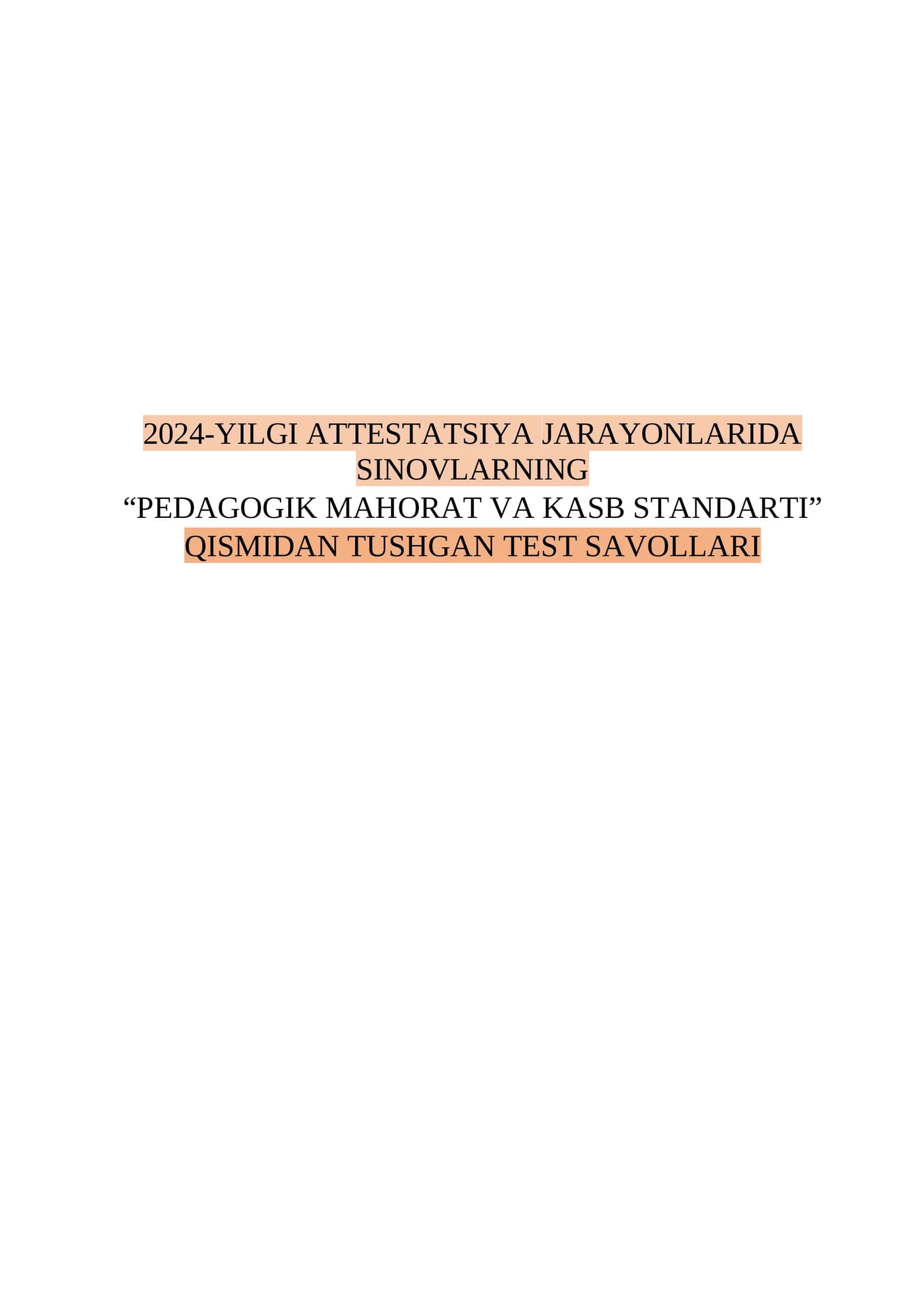 Attestatsiya test