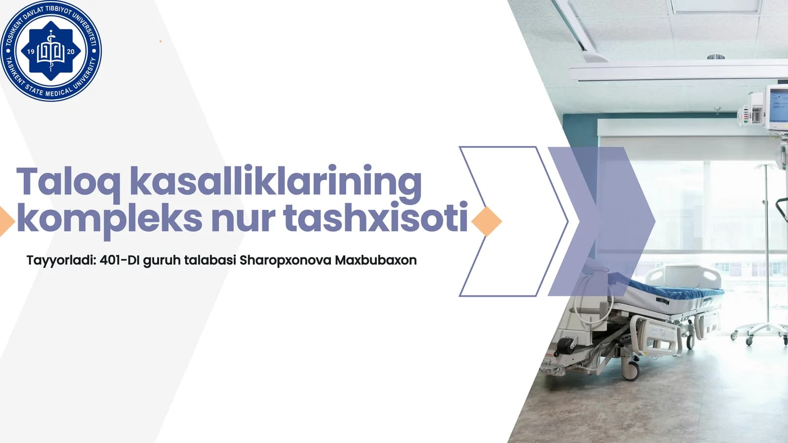 Taloq kasalliklarining kompleks nur tashxisoti