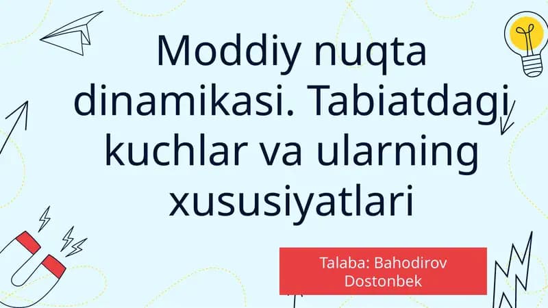 Moddiy nuqta dinamikasi