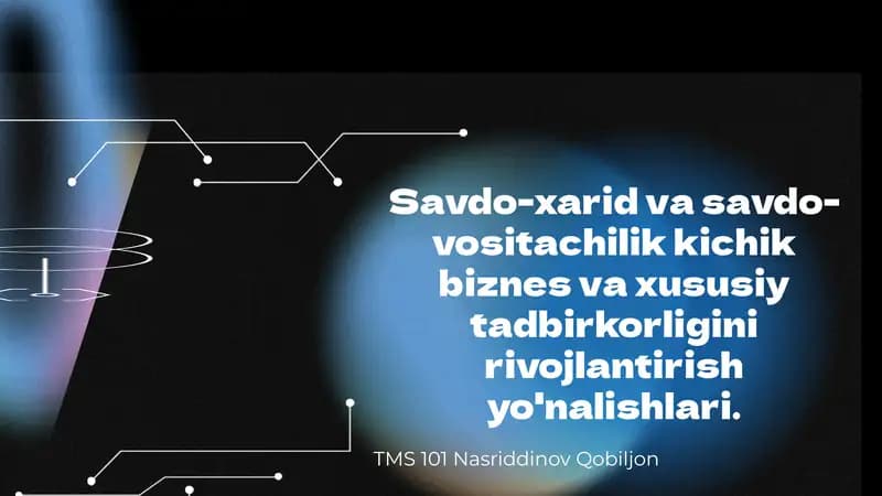 TMS 101 Nasriddinov Qobiljon