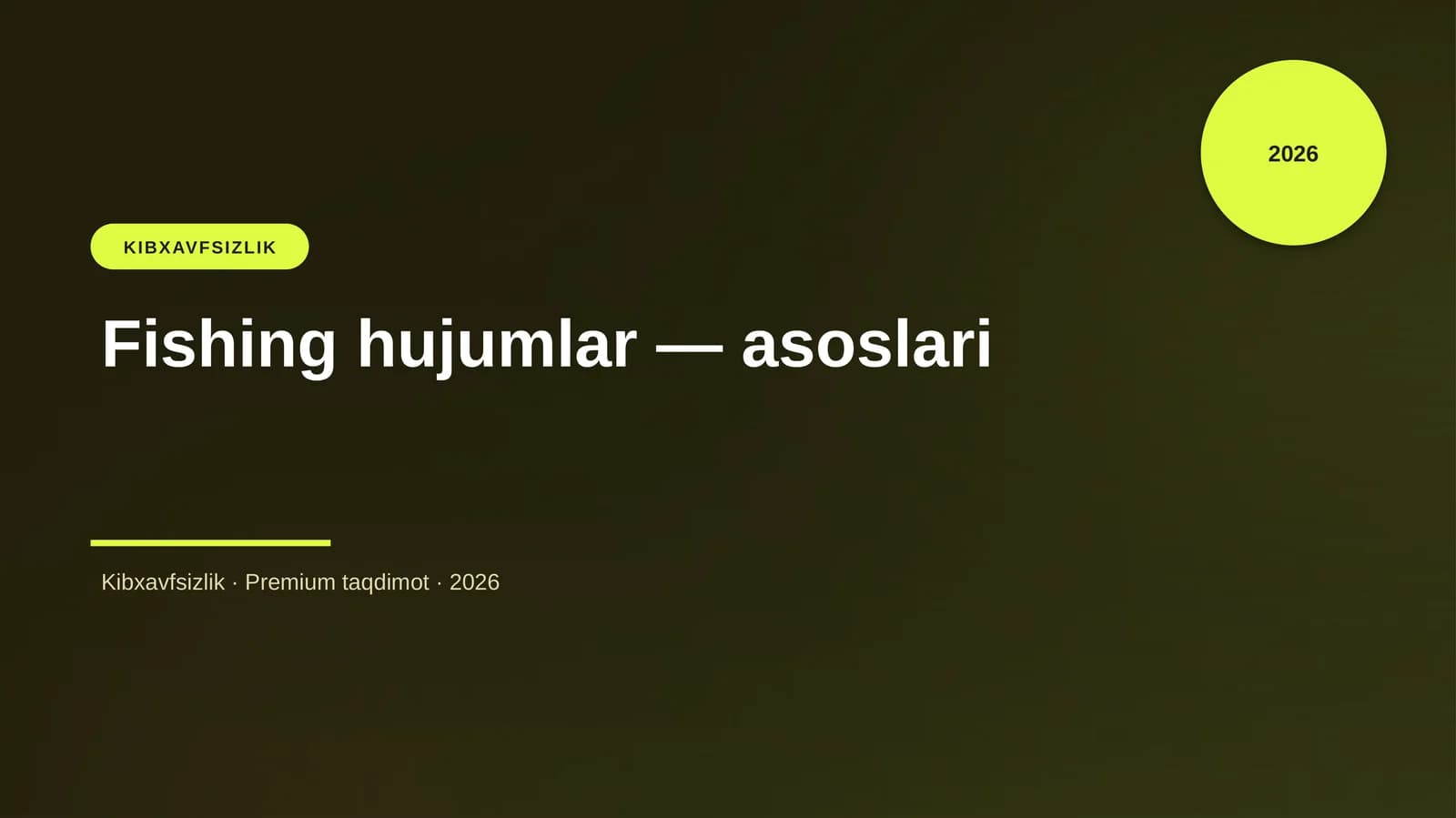 Fishing hujumlar — asoslari