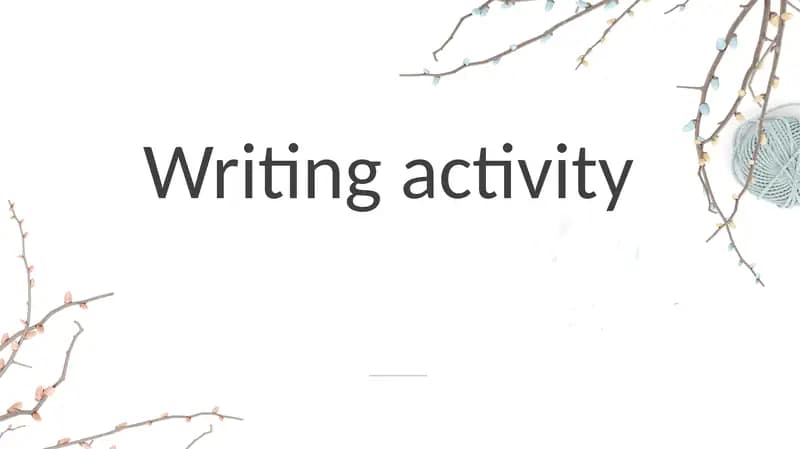Writing Activity